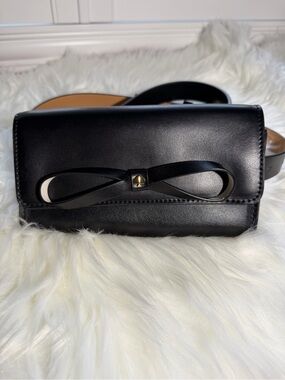kate spade Black Mini Crossbody with Bow Detail